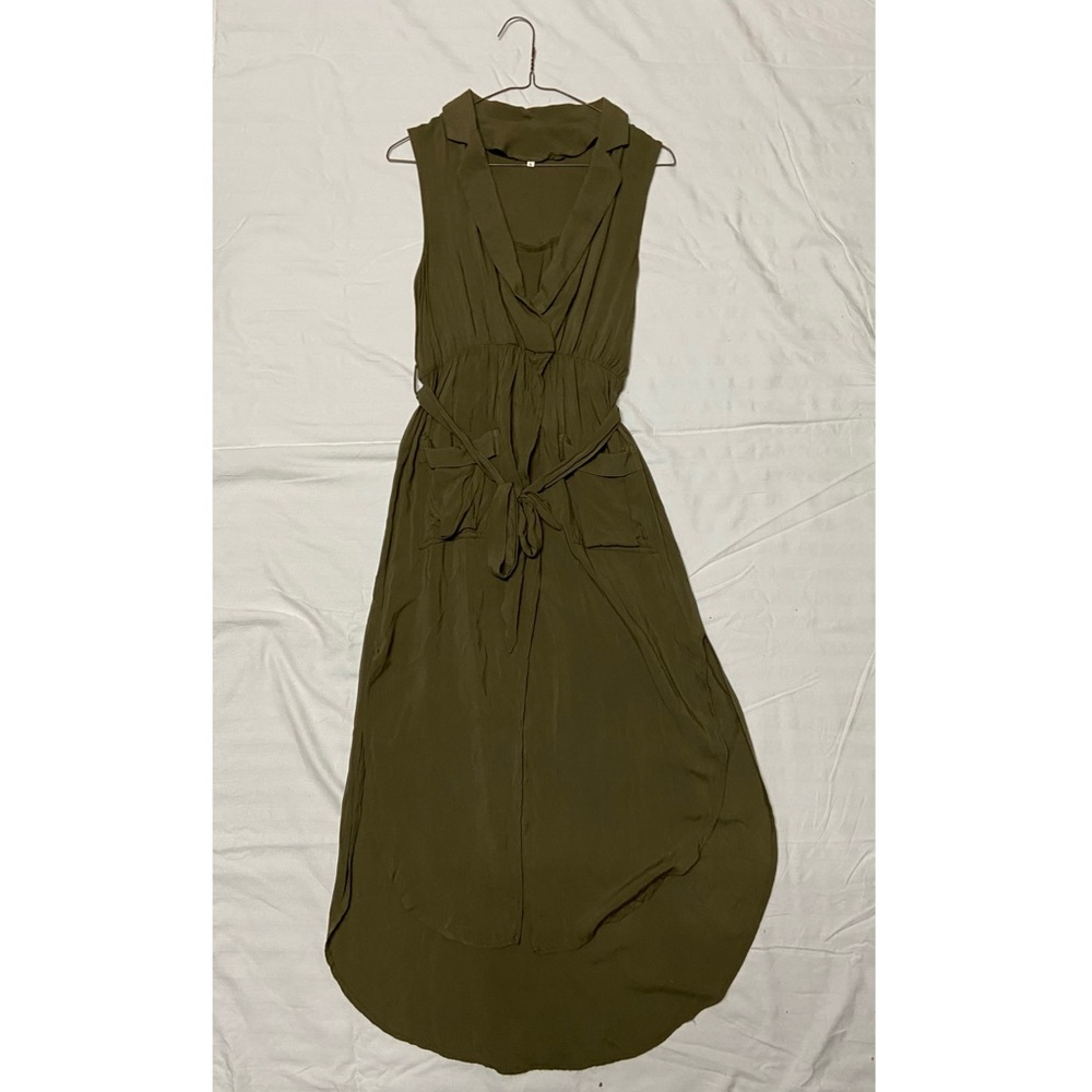 button up midi dress
